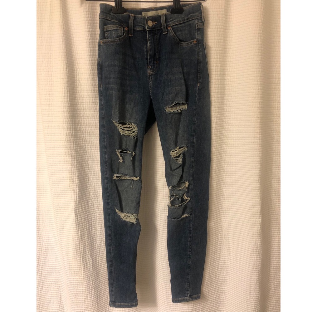 Topshop Moto Jamie High Rise Destroyed 25 Short